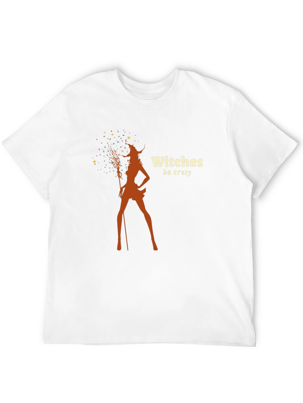 Witches Be Crazy Graphic Tee - Black Cotton T-Shirt
