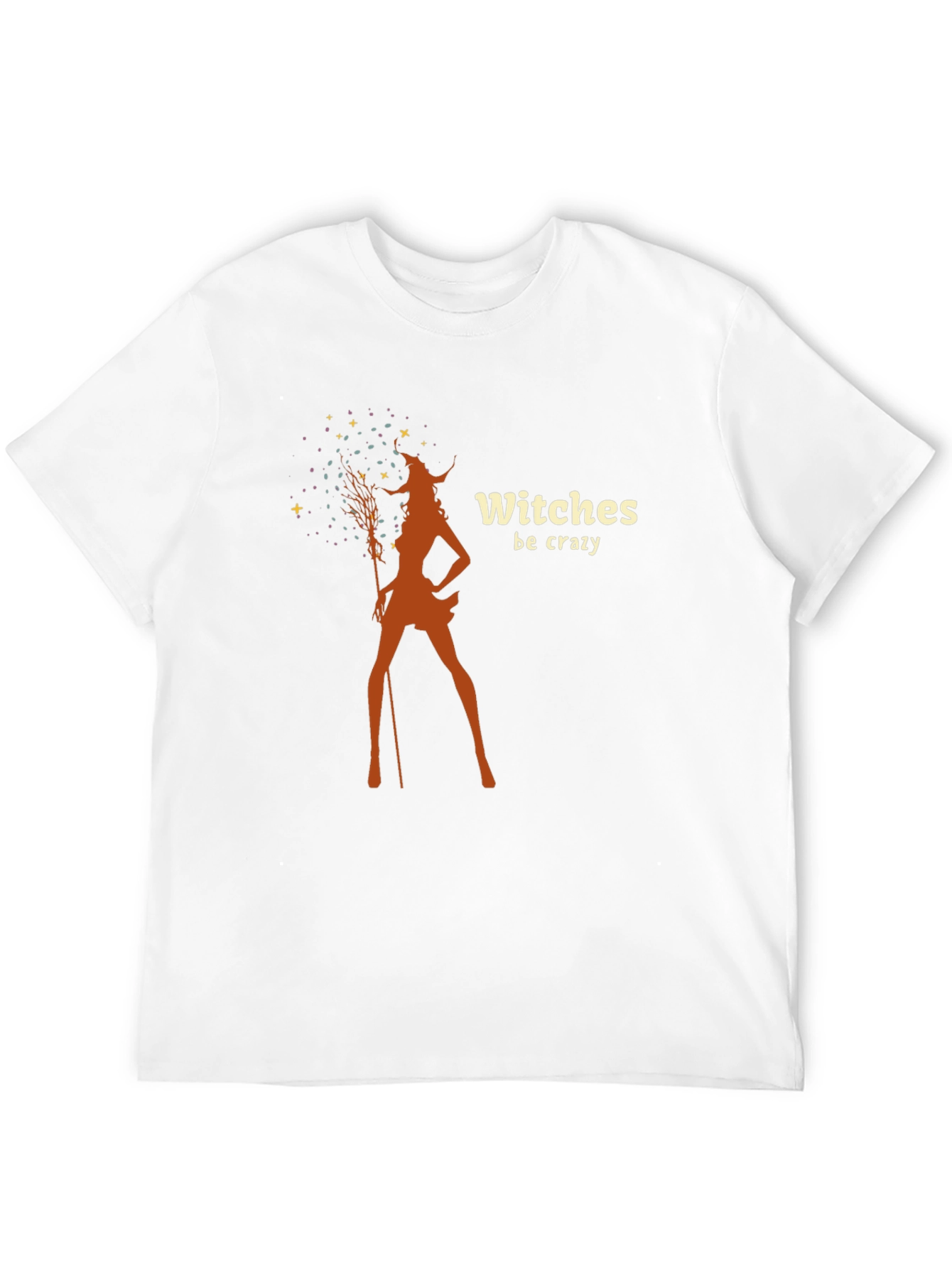 Witches Be Crazy Graphic Tee - Black Cotton T-Shirt