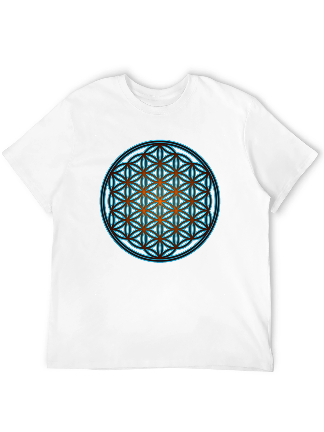 Sacred Geometry Graphic Print Black T-Shirt