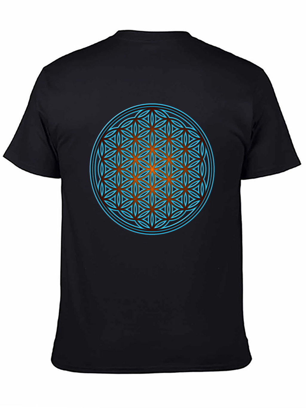 Sacred Geometry Graphic Print Black T-Shirt