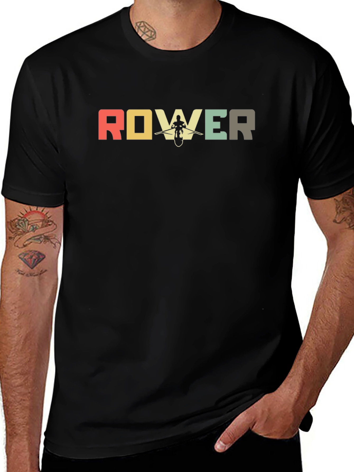 Retro Rower T-Shirt - Vintage Rowing Design