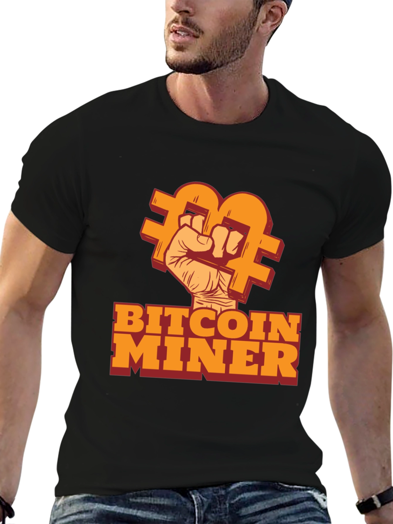 Bitcoin Miner Black T-Shirt - Crypto Enthusiast Tee