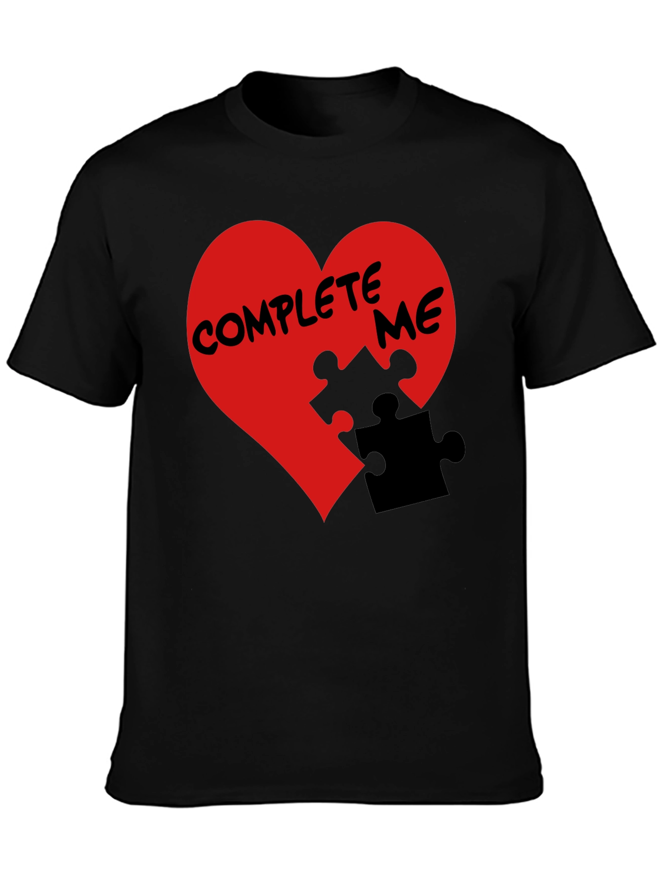 Complete Me Heart Puzzle Piece Graphic Tee