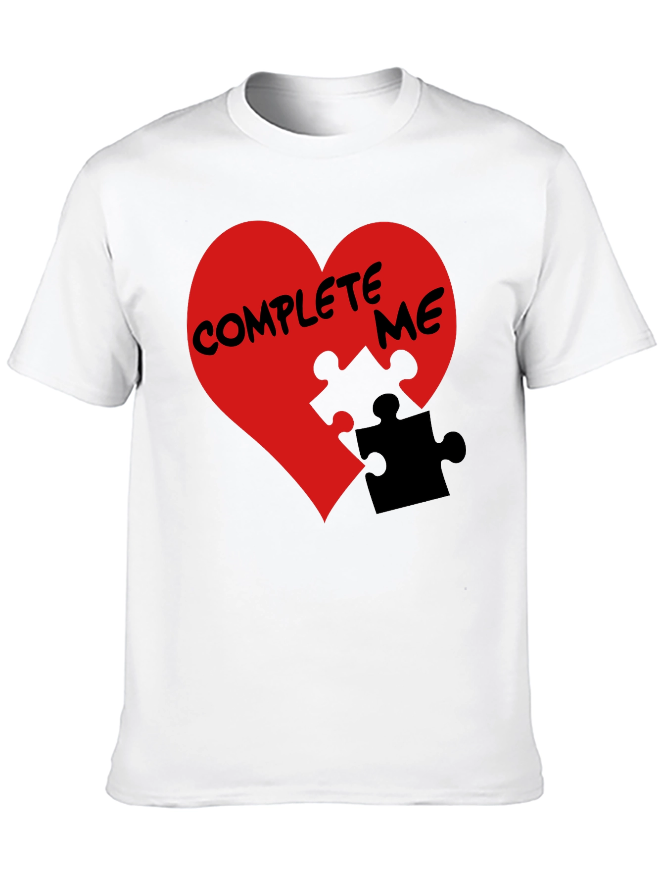 Complete Me Heart Puzzle Piece Graphic Tee