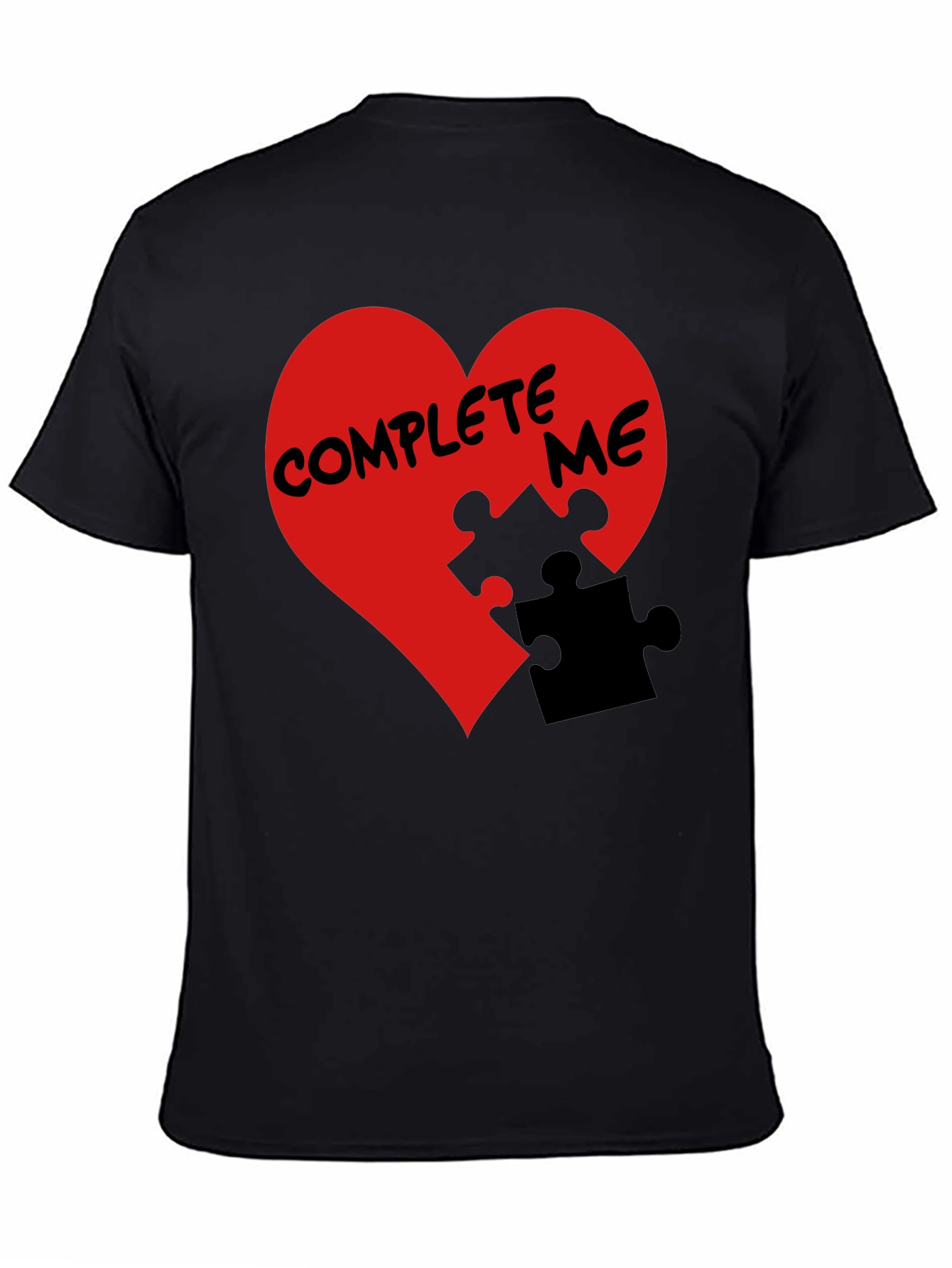 Complete Me Heart Puzzle Piece Graphic Tee