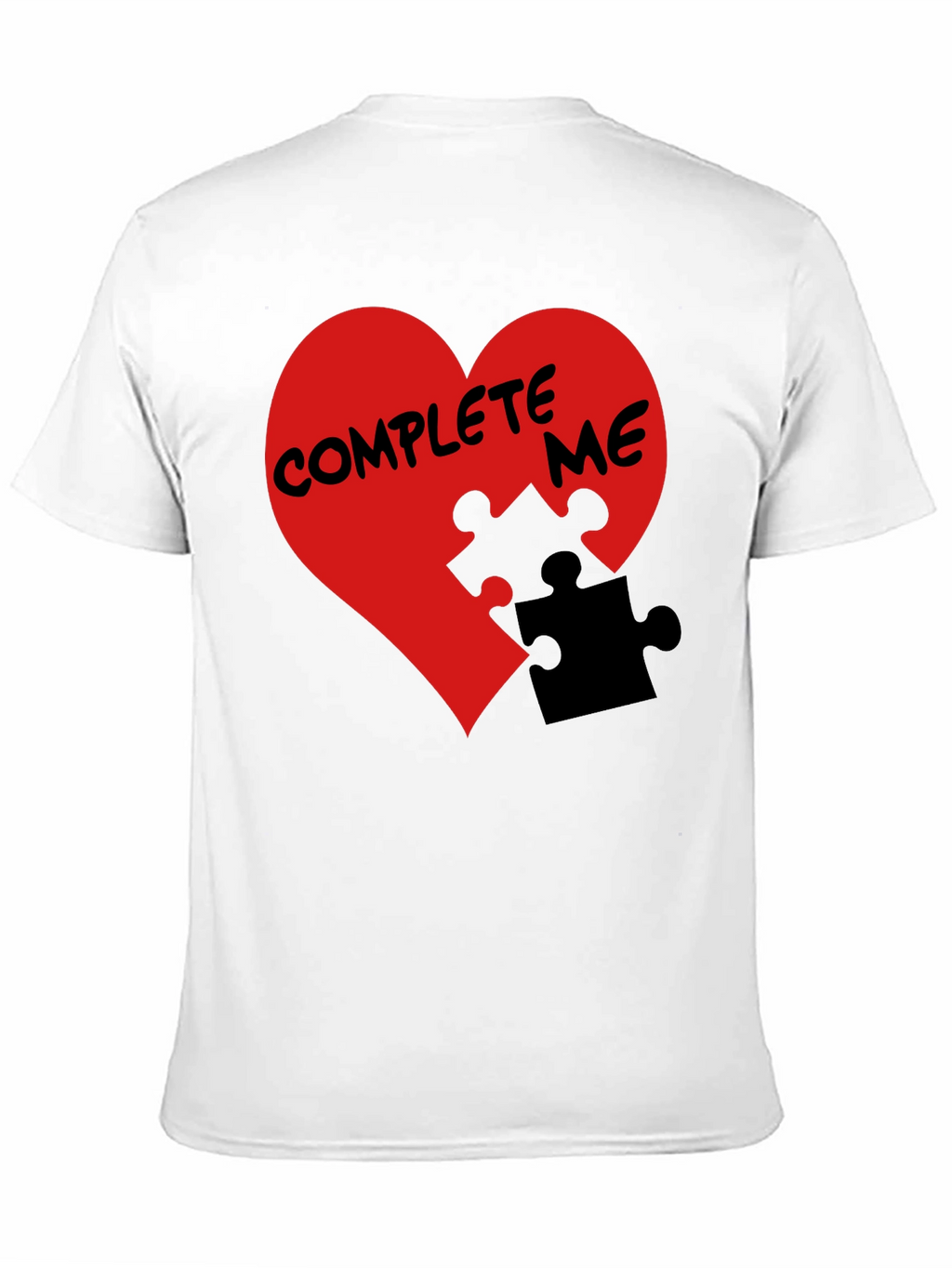 Complete Me Heart Puzzle Piece Graphic Tee