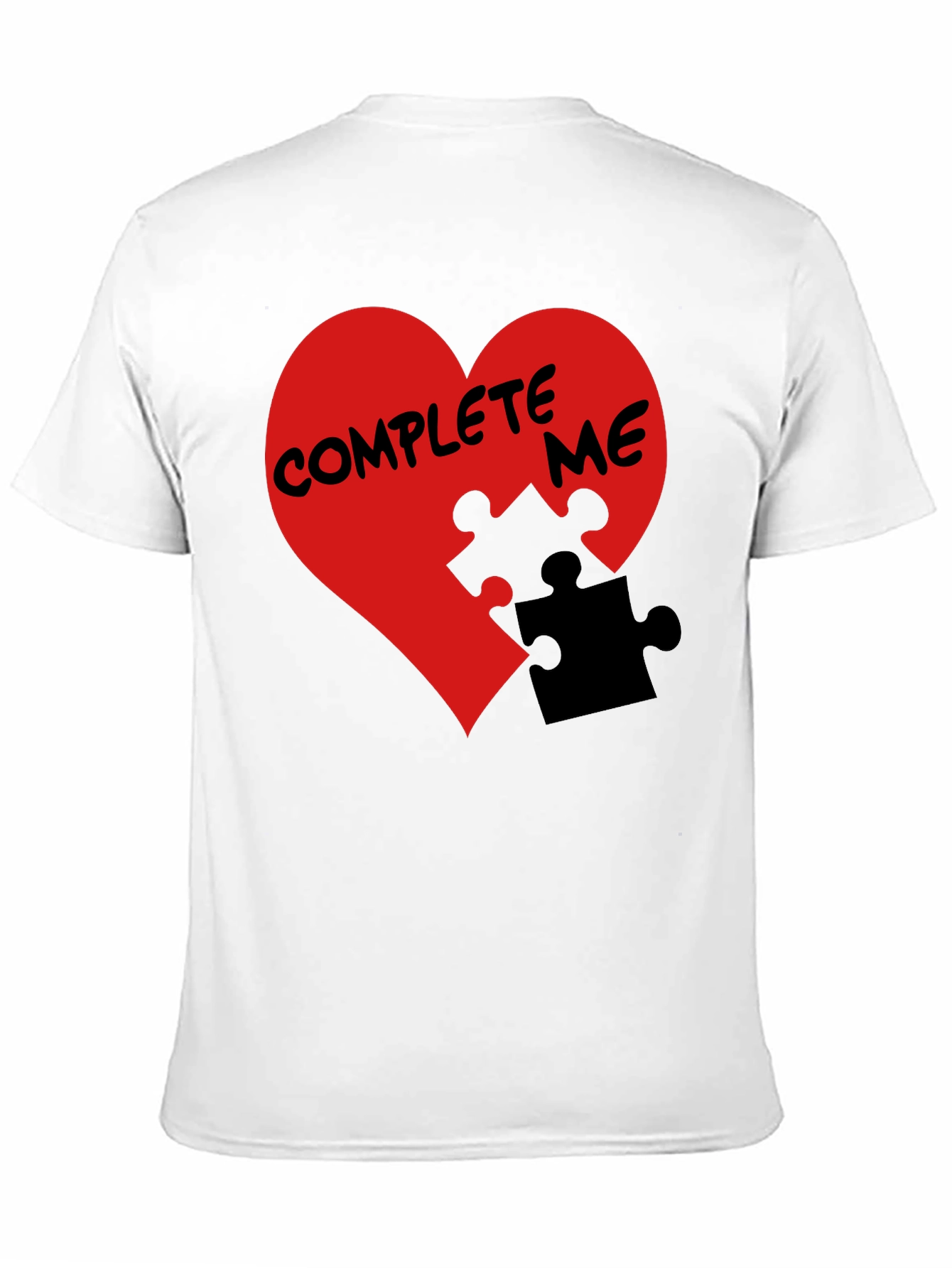 Complete Me Heart Puzzle Piece Graphic Tee