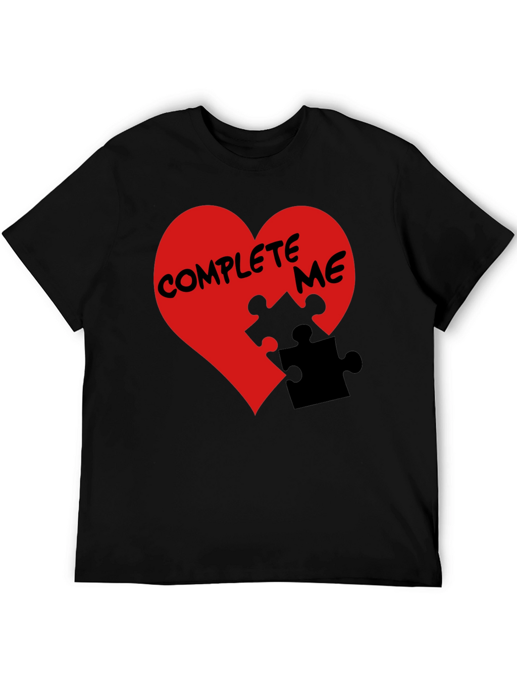 Complete Me Heart Puzzle Piece Graphic Tee
