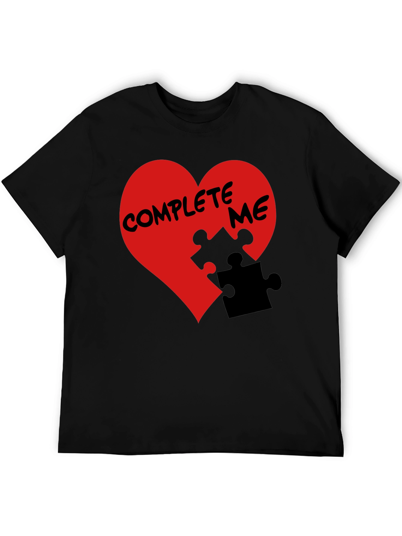 Complete Me Heart Puzzle Piece Graphic Tee