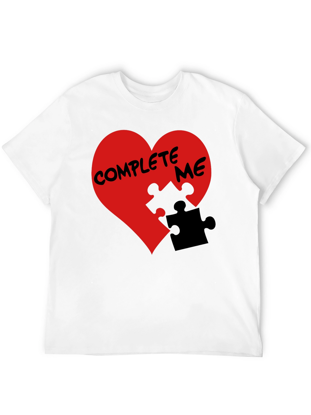Complete Me Heart Puzzle Piece Graphic Tee