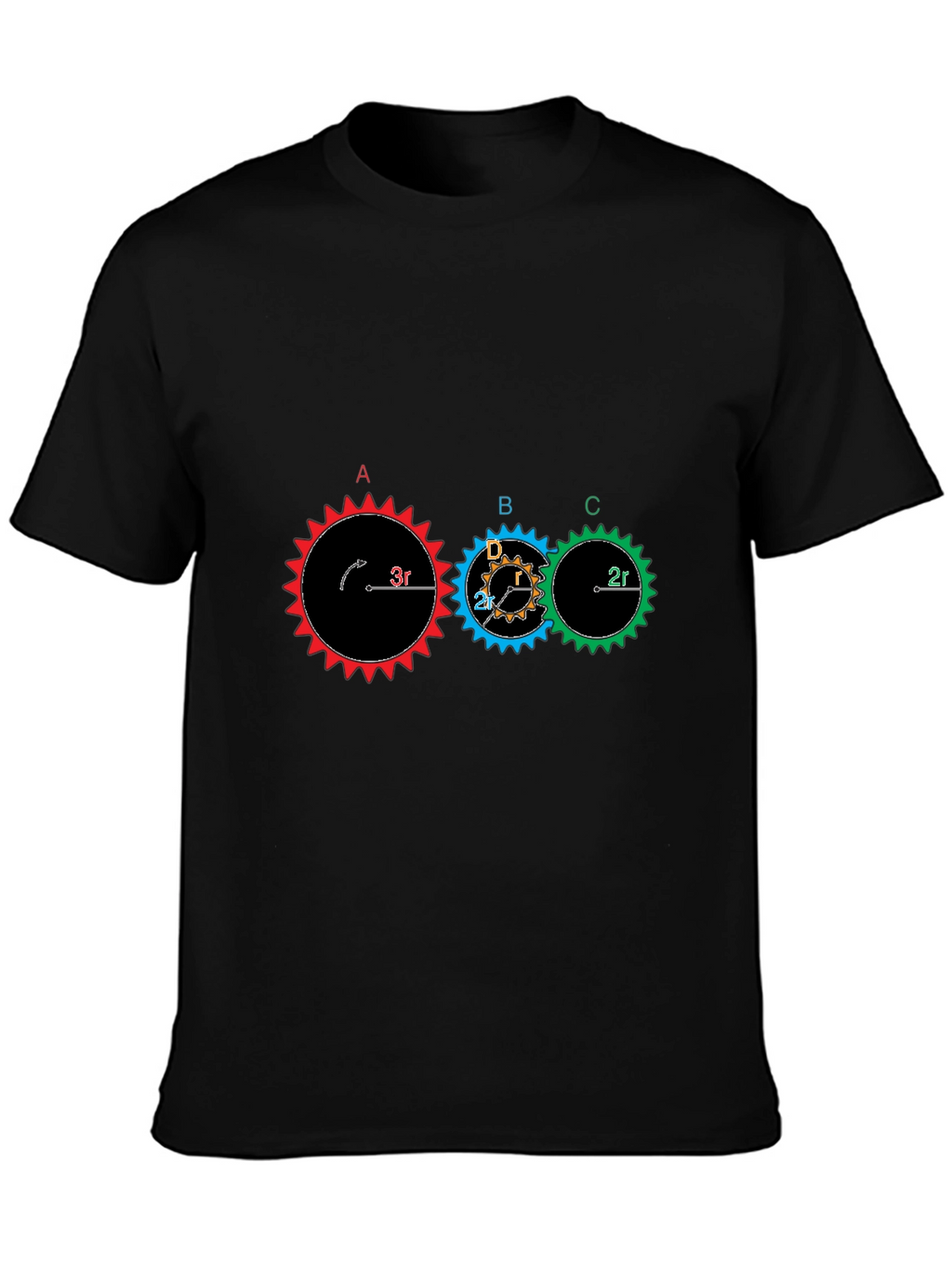 Gear Physics Graphic T-Shirt - Black Cotton Tee