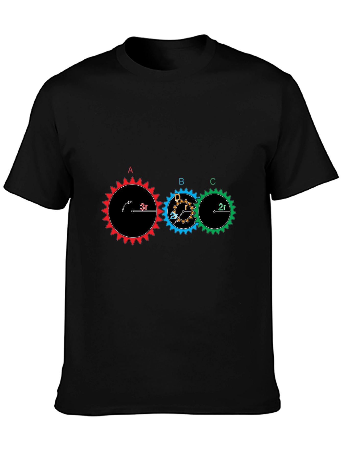 Gear Physics Graphic T-Shirt - Black Cotton Tee