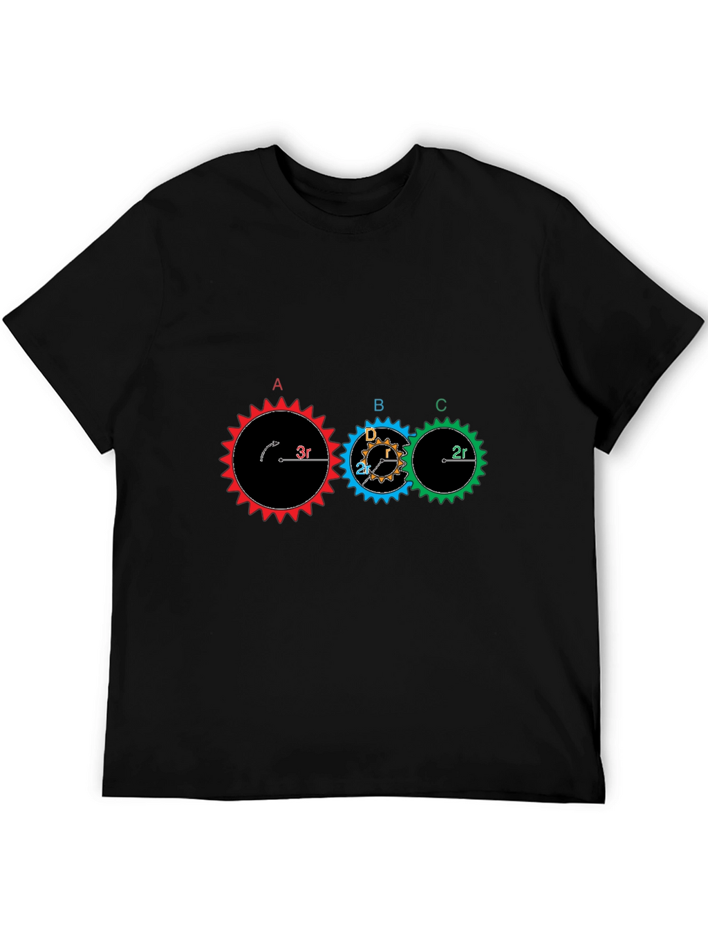Gear Physics Graphic T-Shirt - Black Cotton Tee