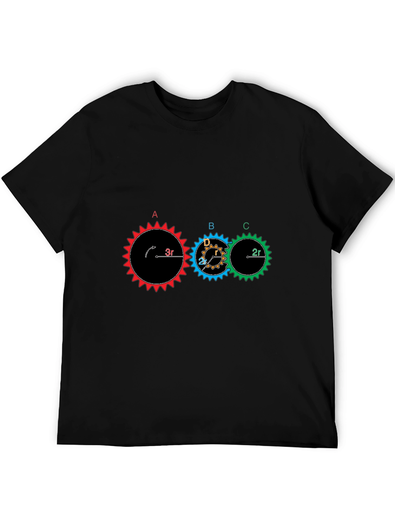 Gear Physics Graphic T-Shirt - Black Cotton Tee