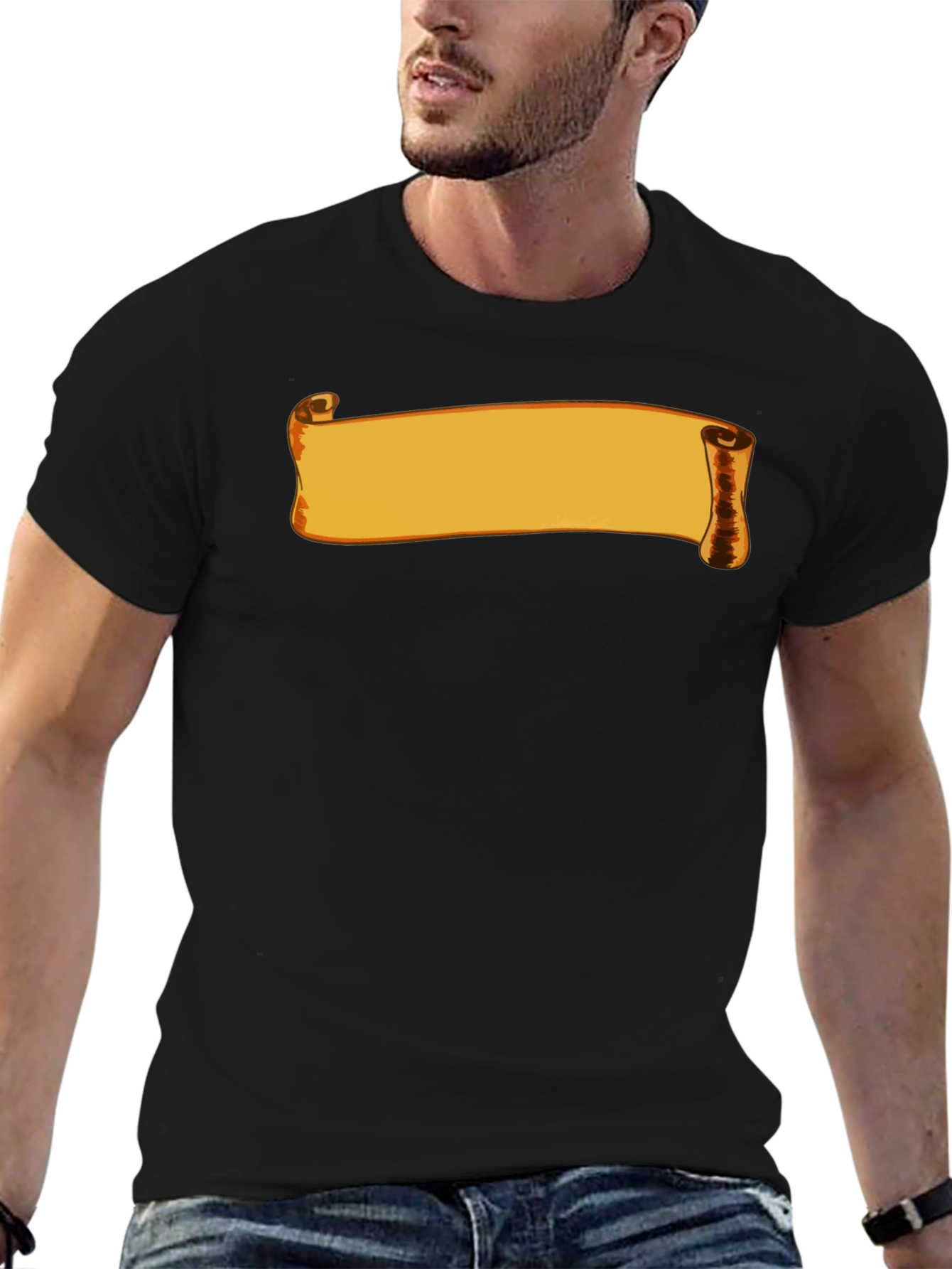 Scroll Graphic Black T-Shirt