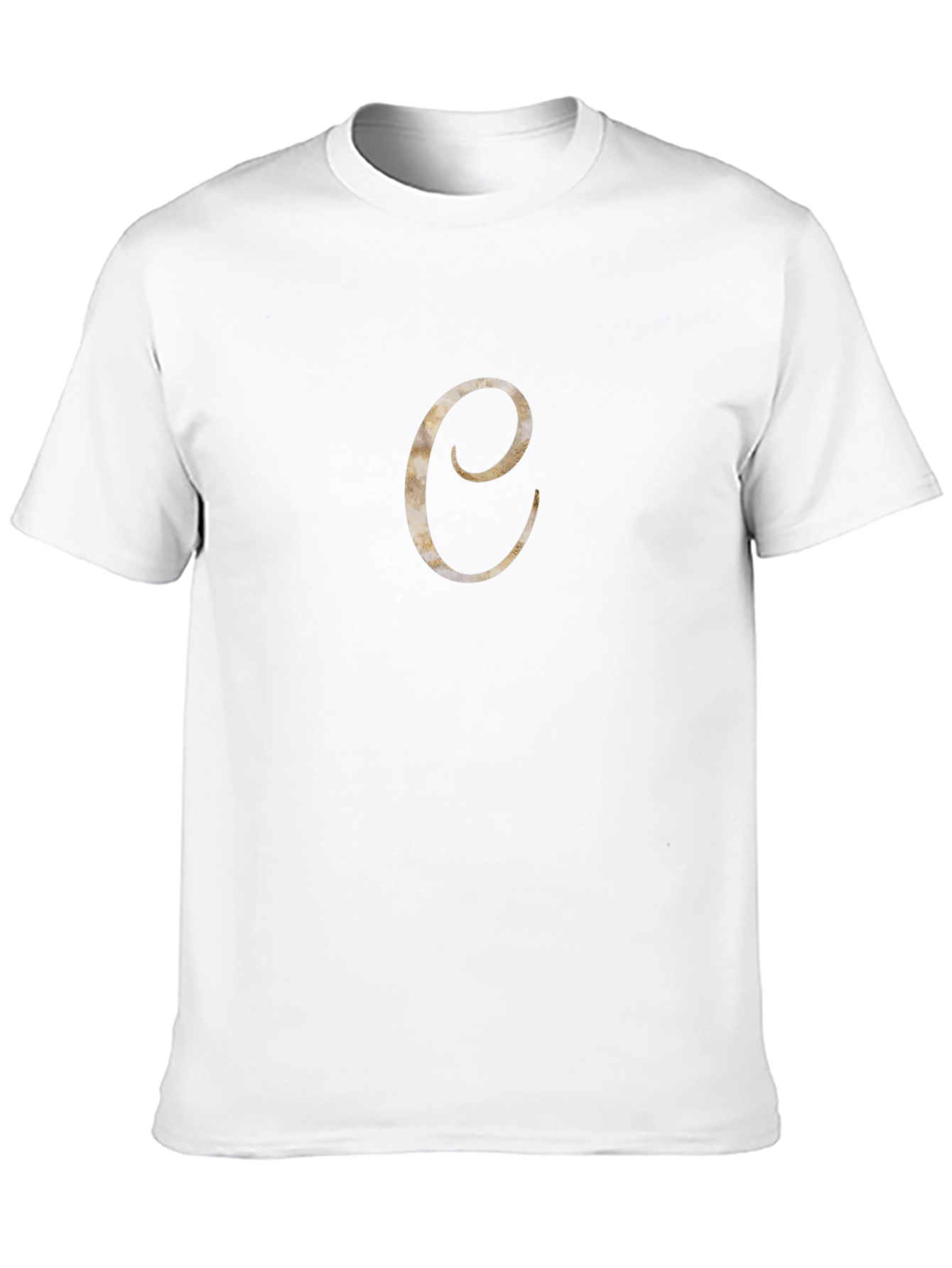 Initial C Graphic T-Shirt - Casual Black Tee