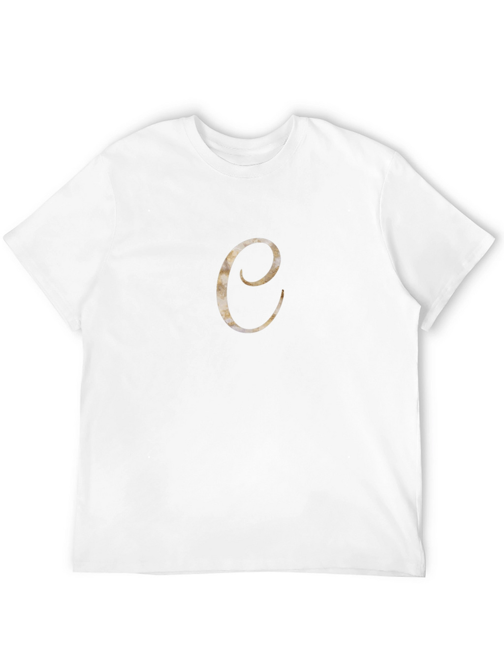 Initial C Graphic T-Shirt - Casual Black Tee