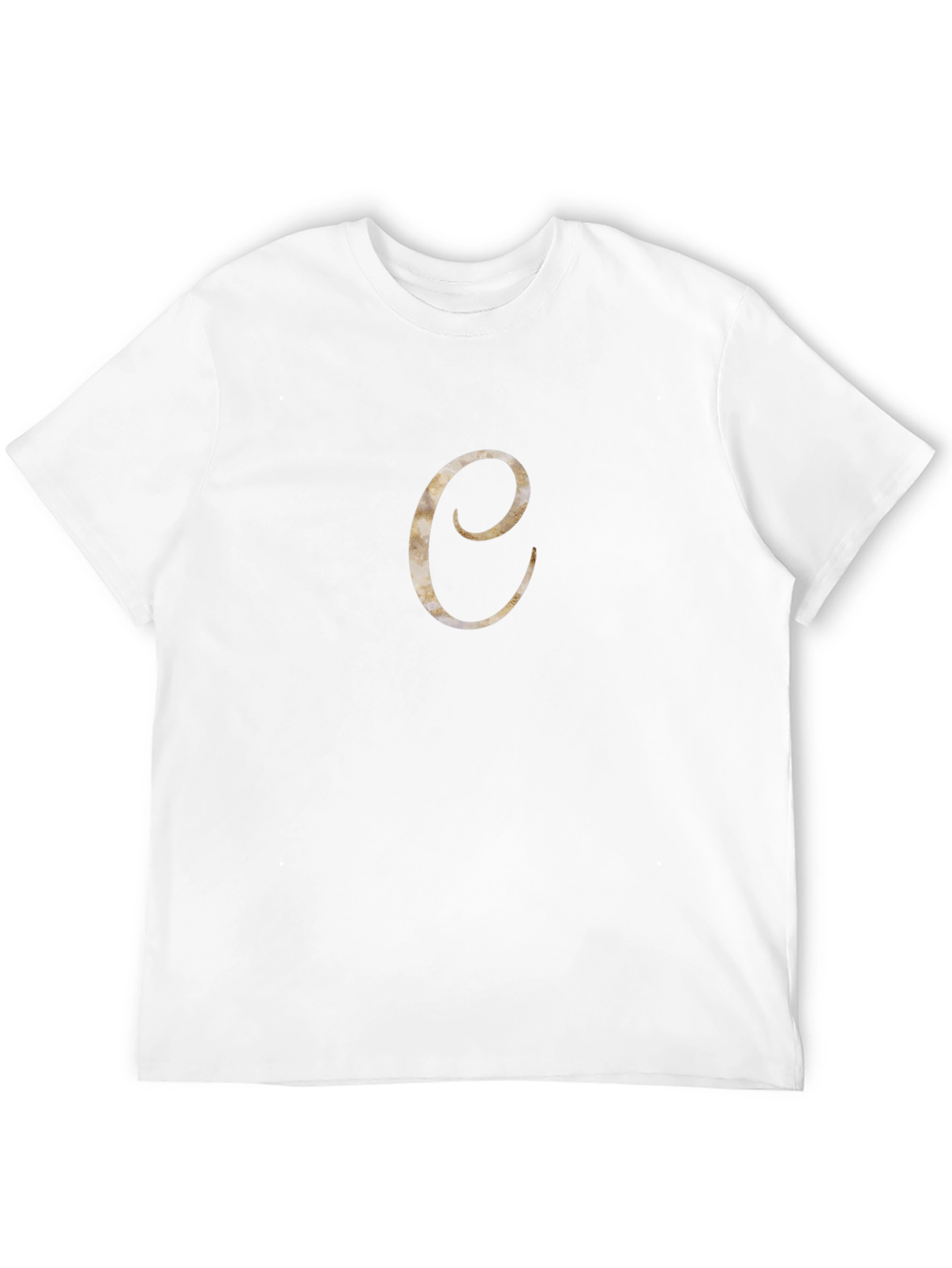 Initial C Graphic T-Shirt - Casual Black Tee