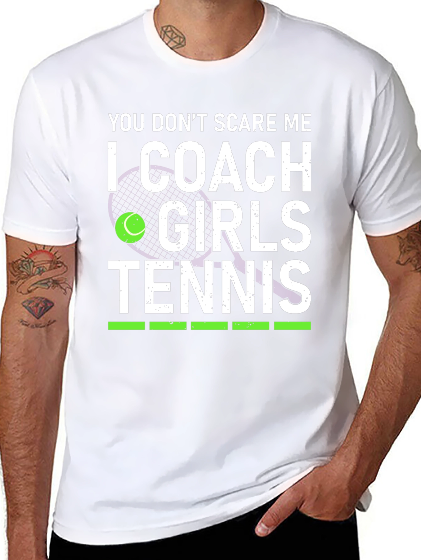 You Dont Scare Me I Coach Girls Tennis T-Shirt