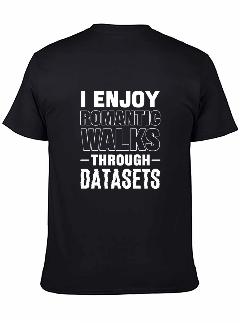 Romantic Walks Through Datasets Black Cotton T-Shirt
