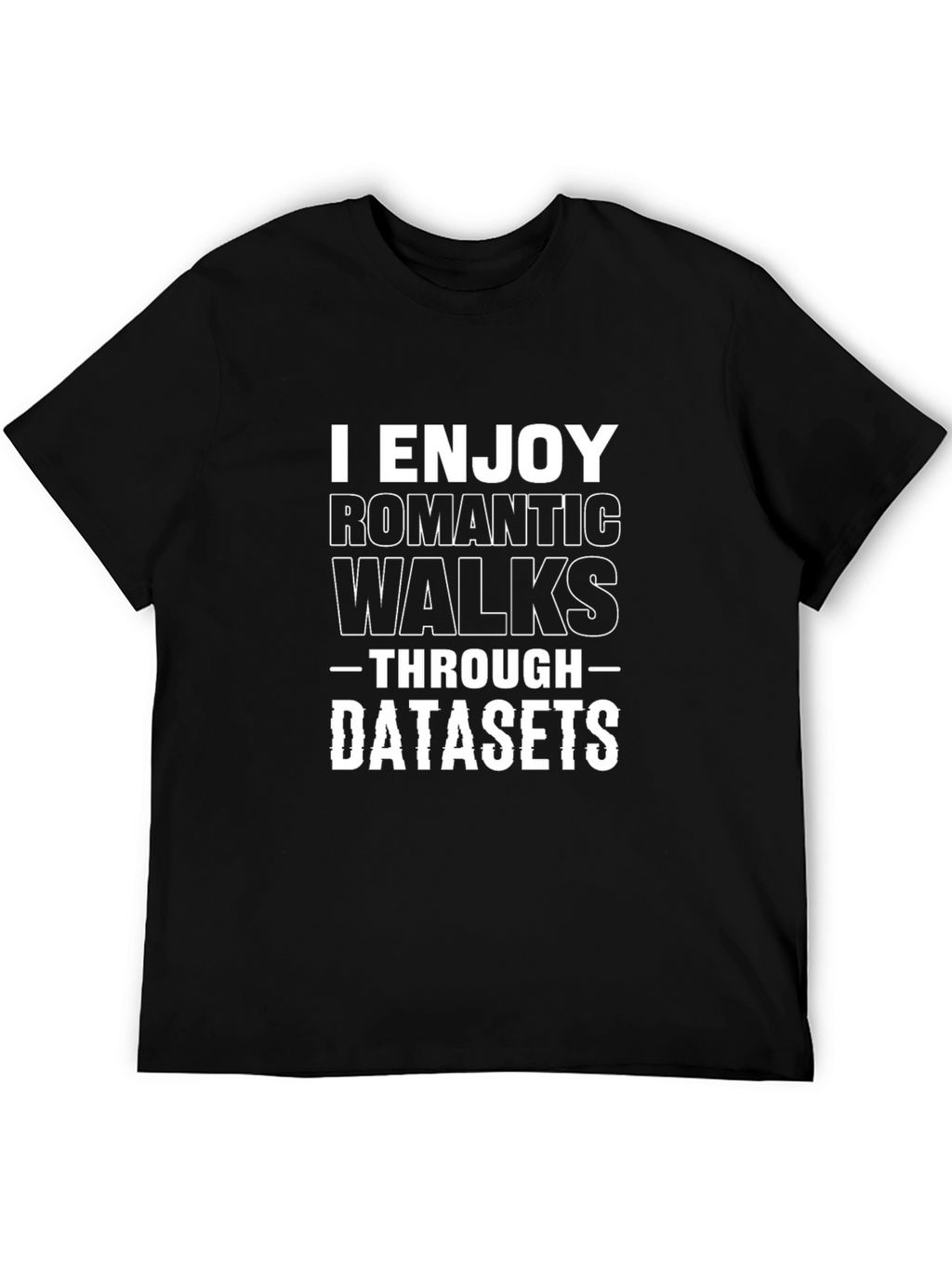 Romantic Walks Through Datasets Black Cotton T-Shirt