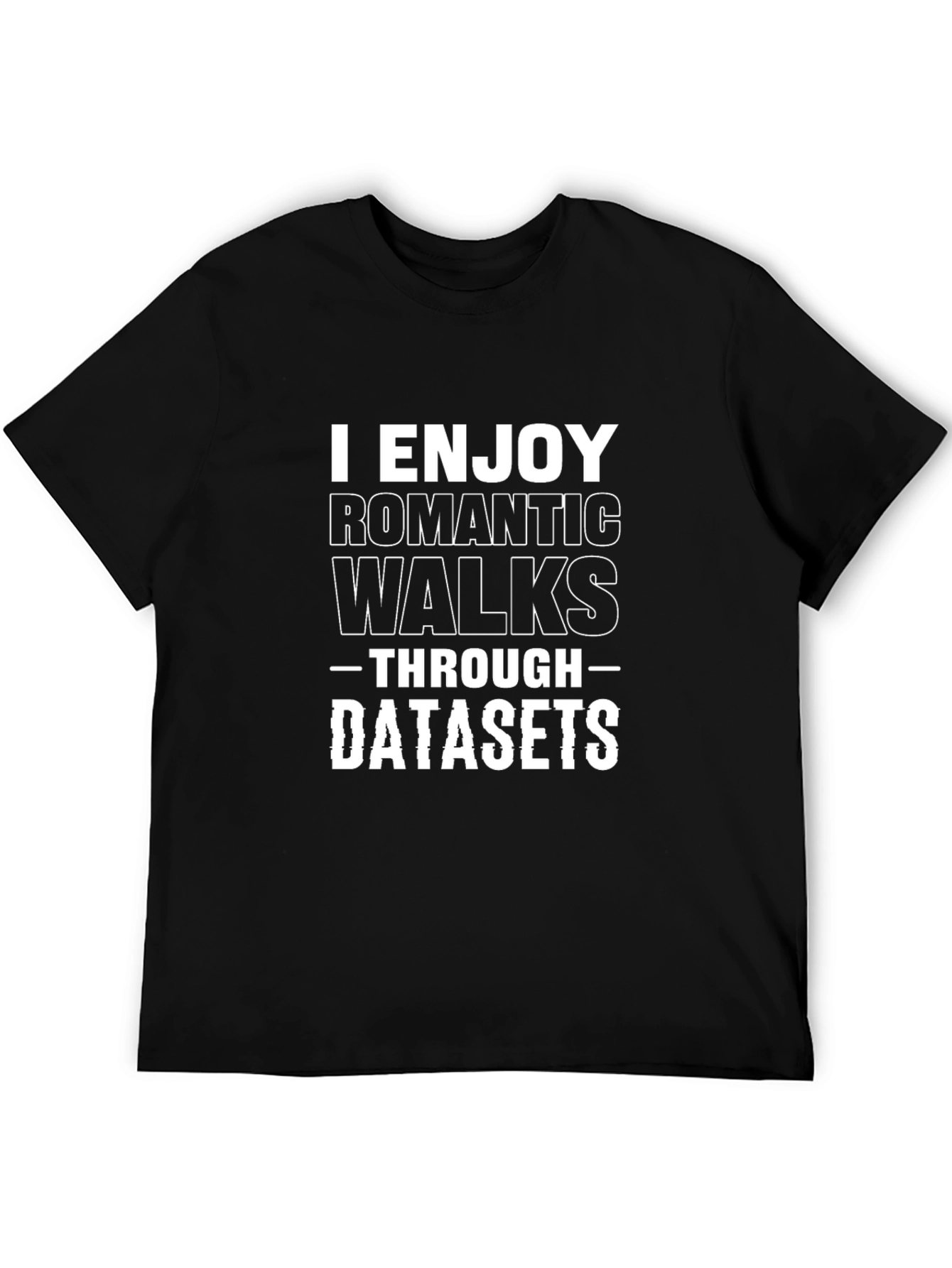 Romantic Walks Through Datasets Black Cotton T-Shirt
