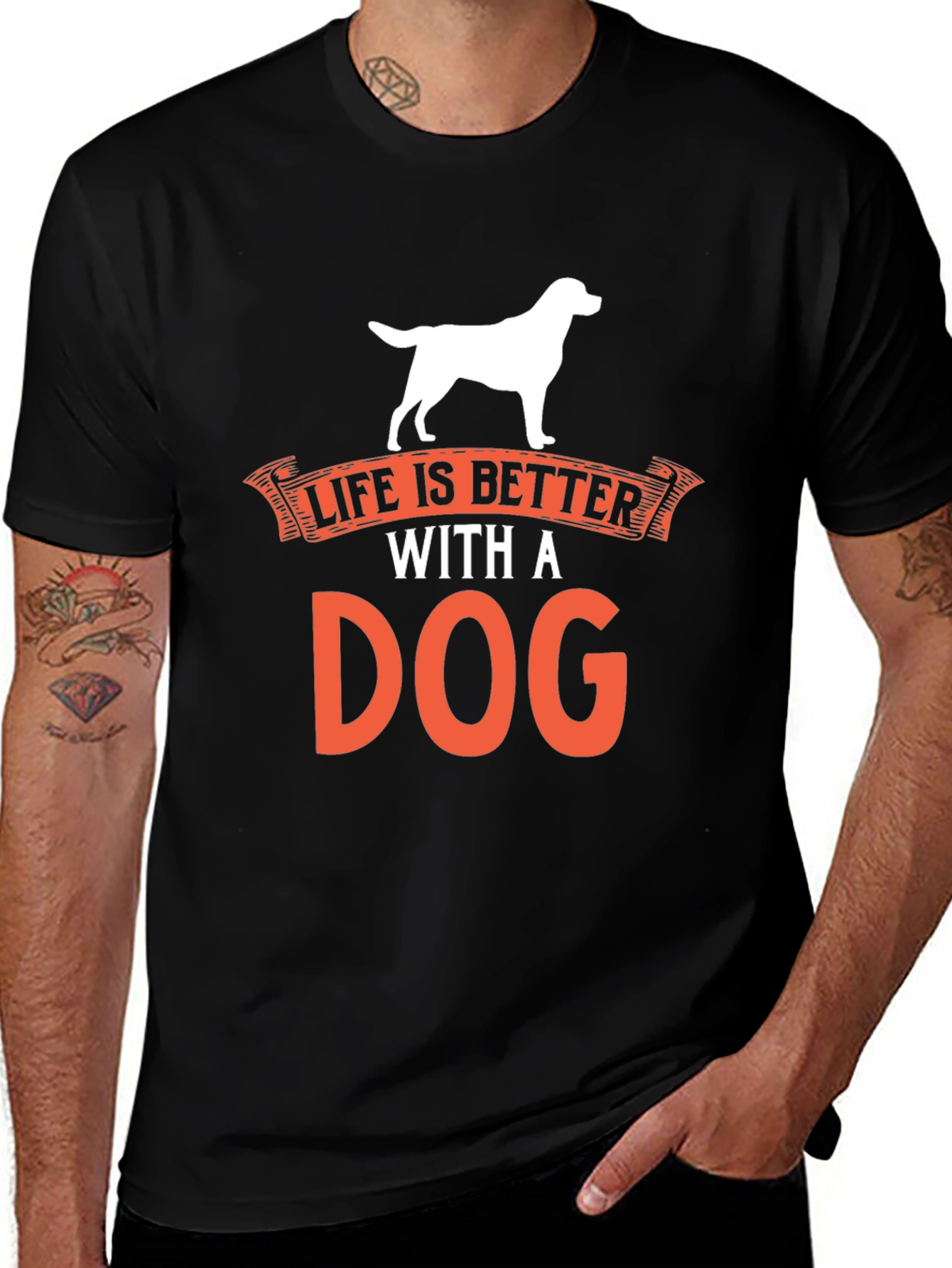 Dog Lover T-Shirt - Life is Better with a Dog!