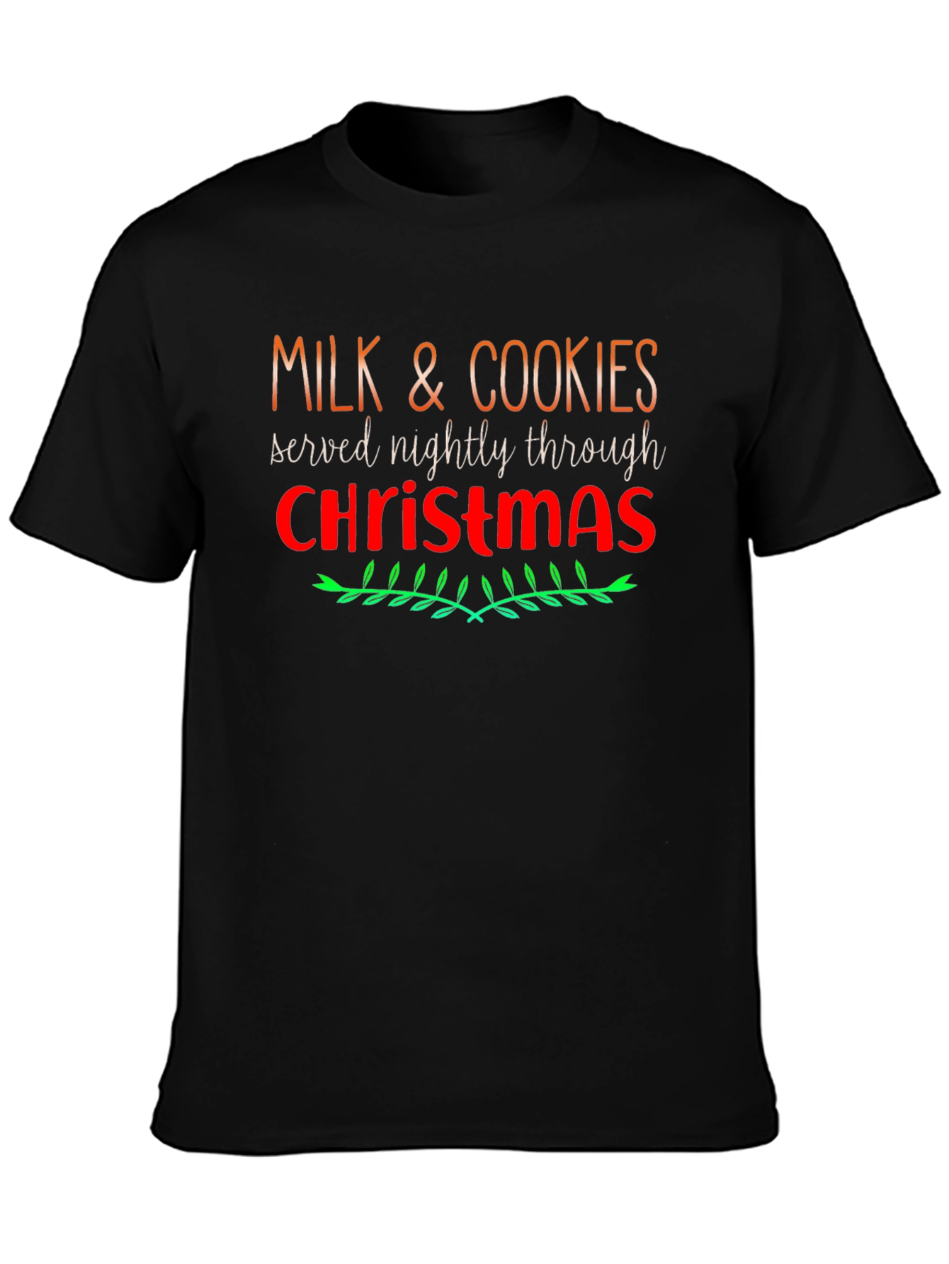 Milk and Cookies Christmas Holiday T-Shirt