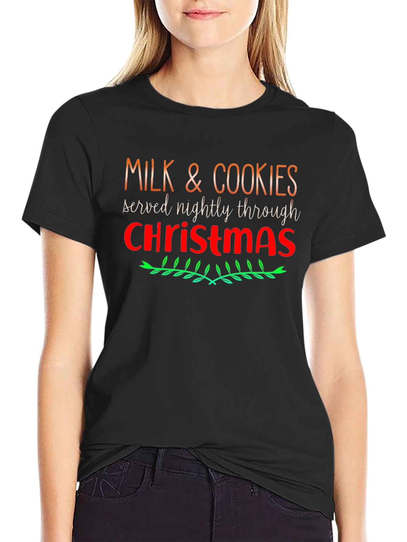 Milk and Cookies Christmas Holiday T-Shirt