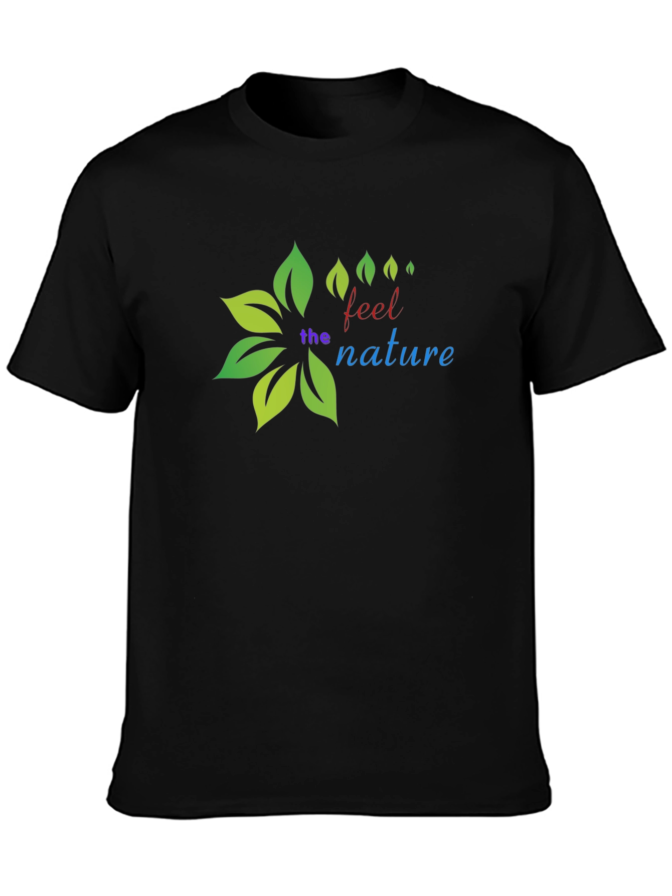 Nature Inspired Black T-Shirt