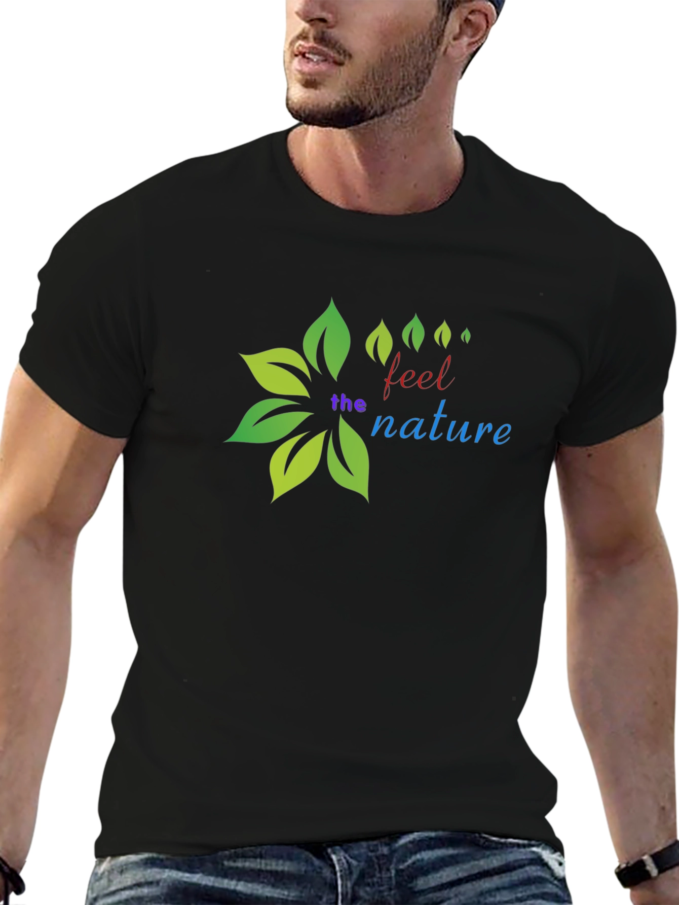 Nature Inspired Black T-Shirt