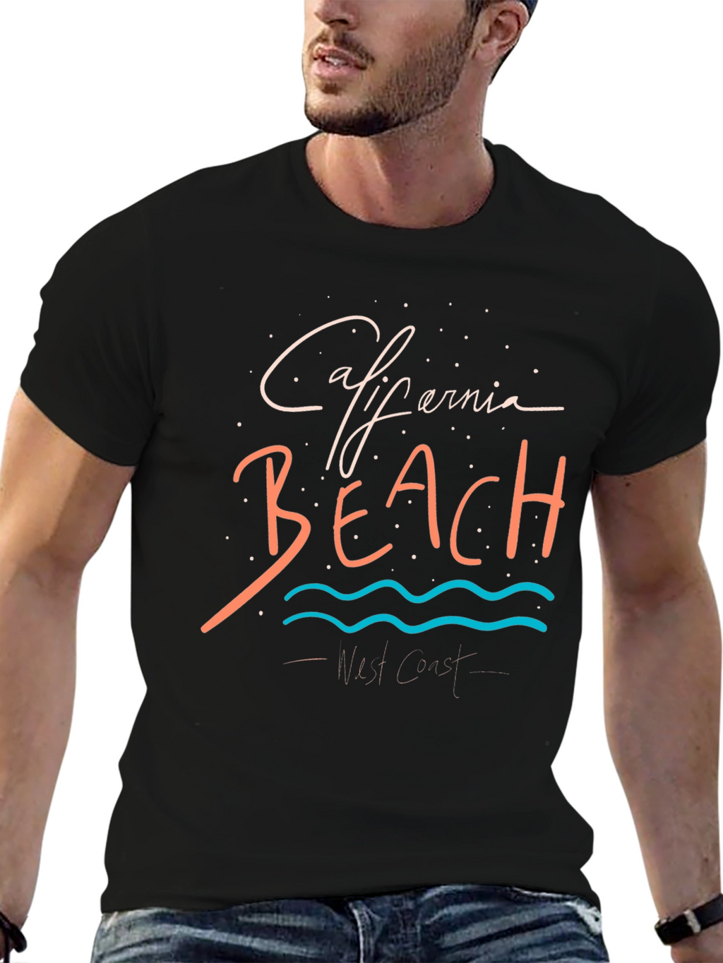 California Beach Graphic T-Shirt - West Coast Style