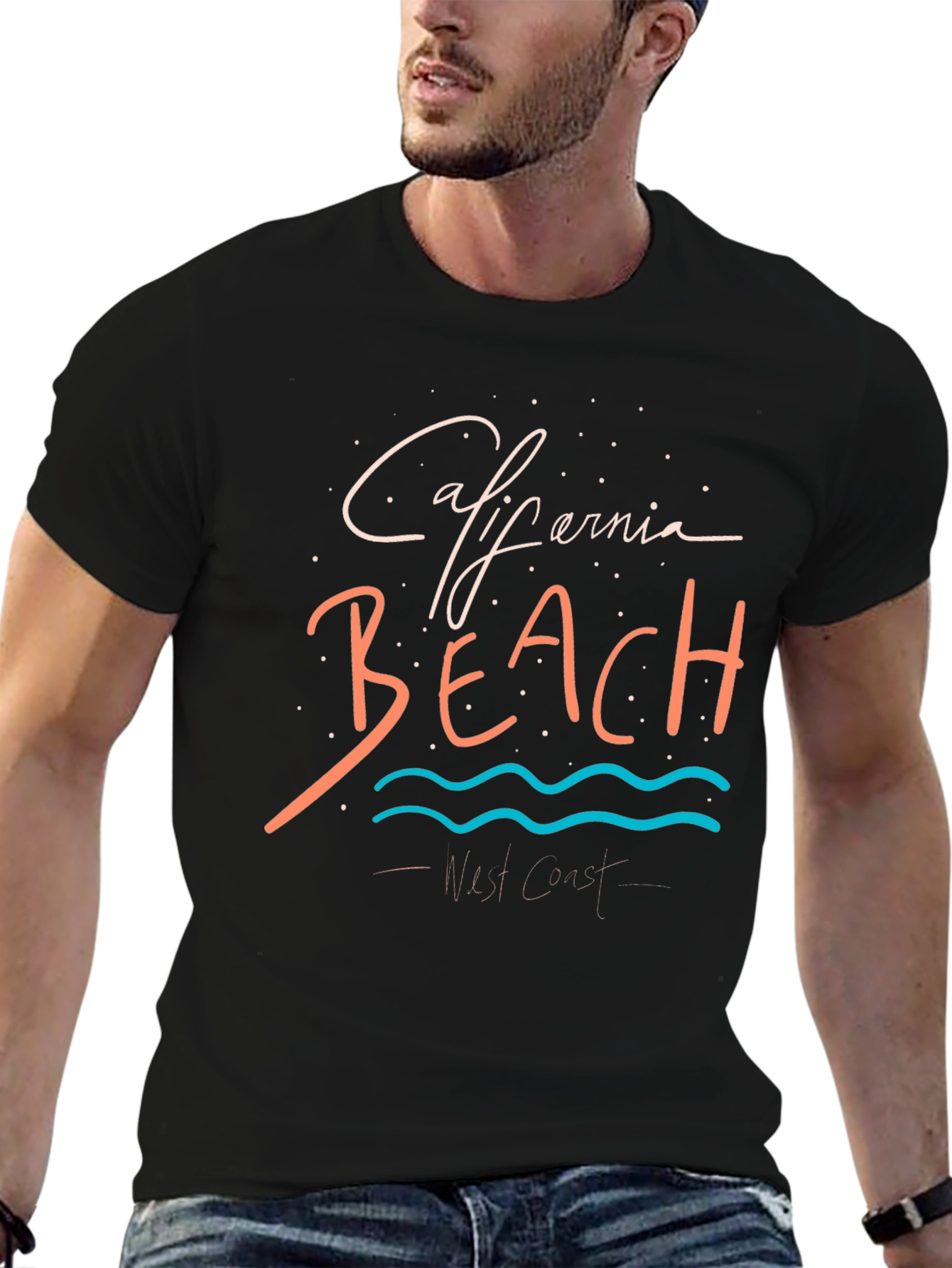 California Beach Graphic T-Shirt - West Coast Style