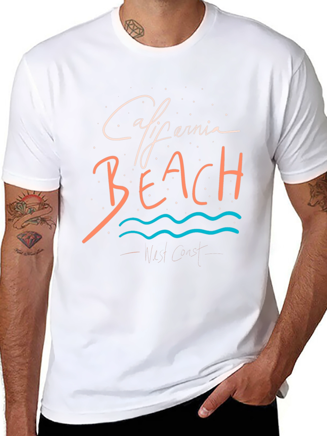 California Beach Graphic T-Shirt - West Coast Style