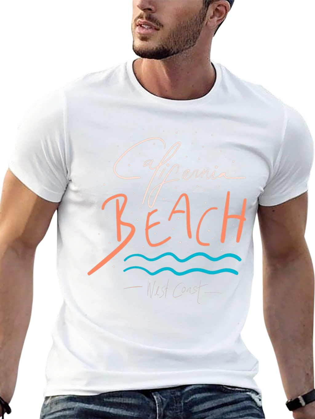California Beach Graphic T-Shirt - West Coast Style