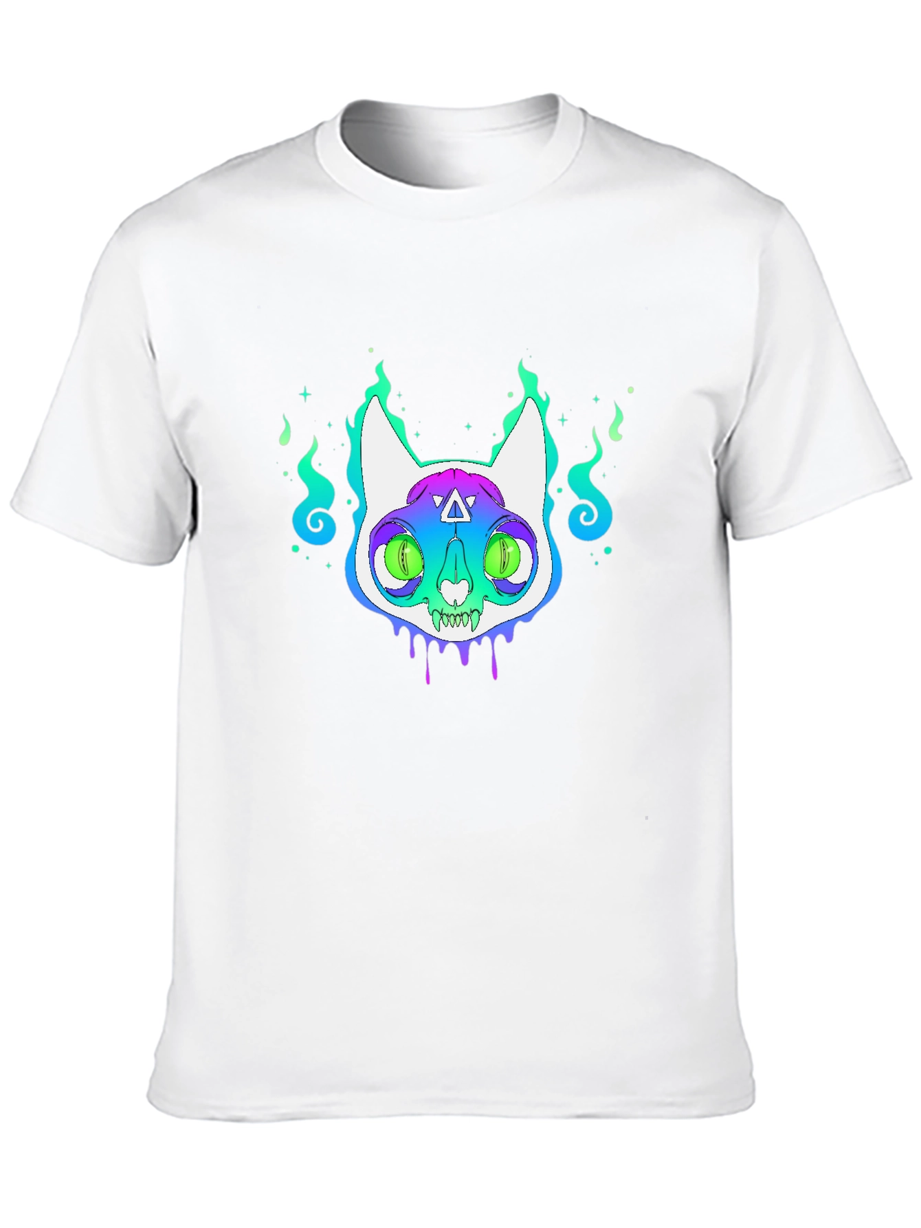 Mystic Cat Graphic Tee - Unisex Black T-Shirt