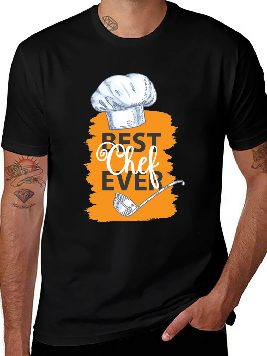 Best Chef Ever Graphic T-Shirt - Black