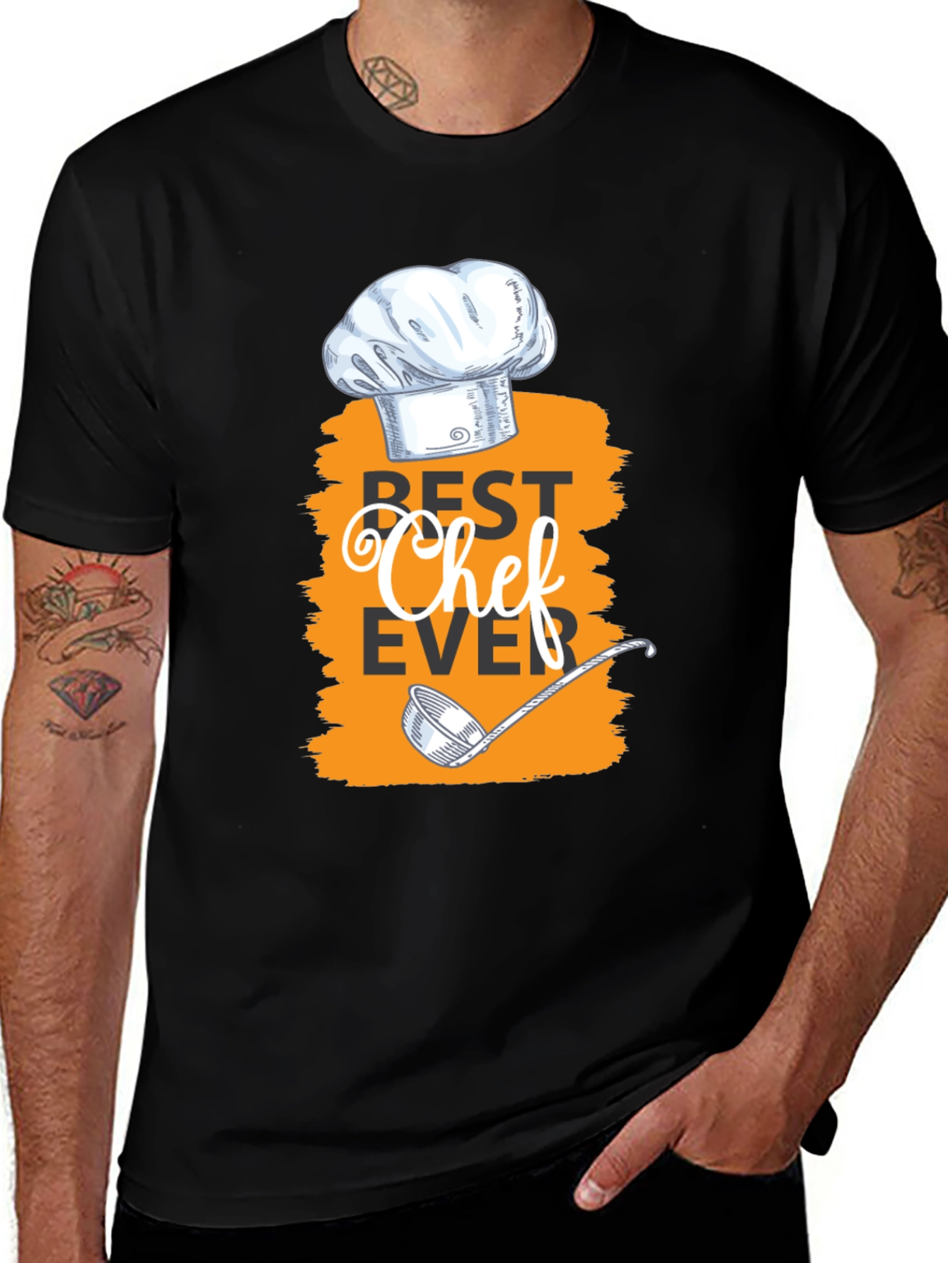 Best Chef Ever Graphic T-Shirt - Black
