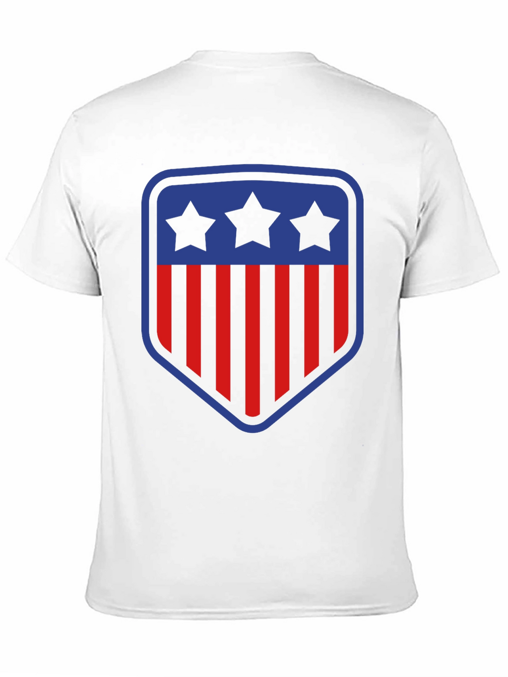 Patriotic Shield T-Shirt - Stars and Stripes Design
