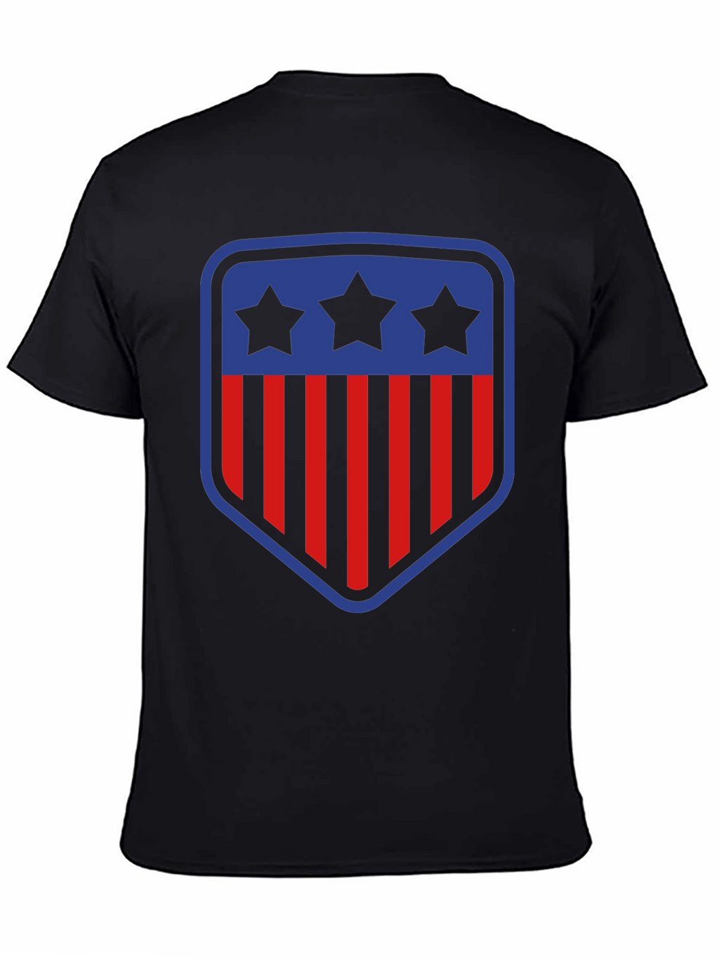 Patriotic Shield T-Shirt - Stars and Stripes Design