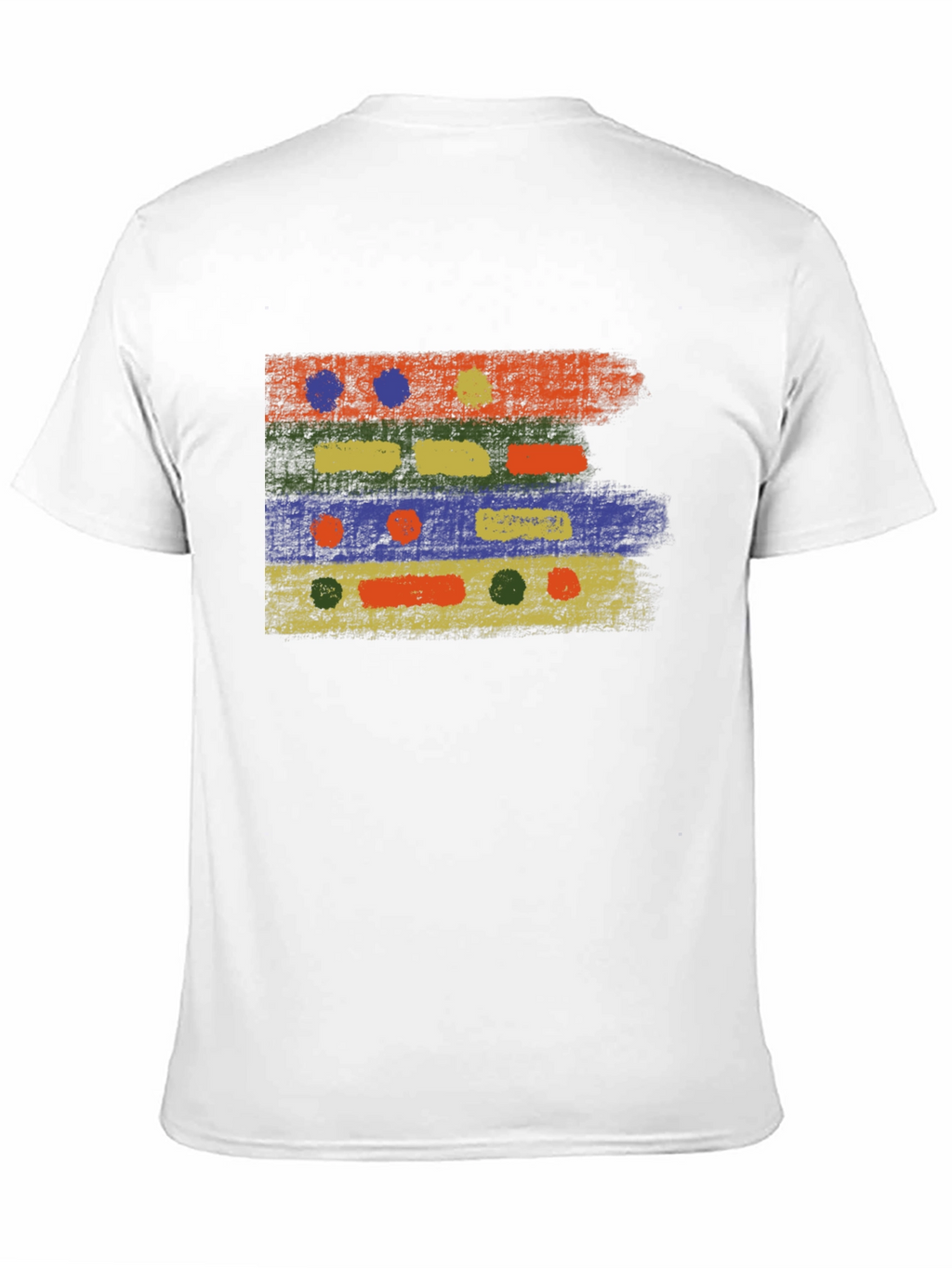 Abstract Stripe Crew Neck Tee