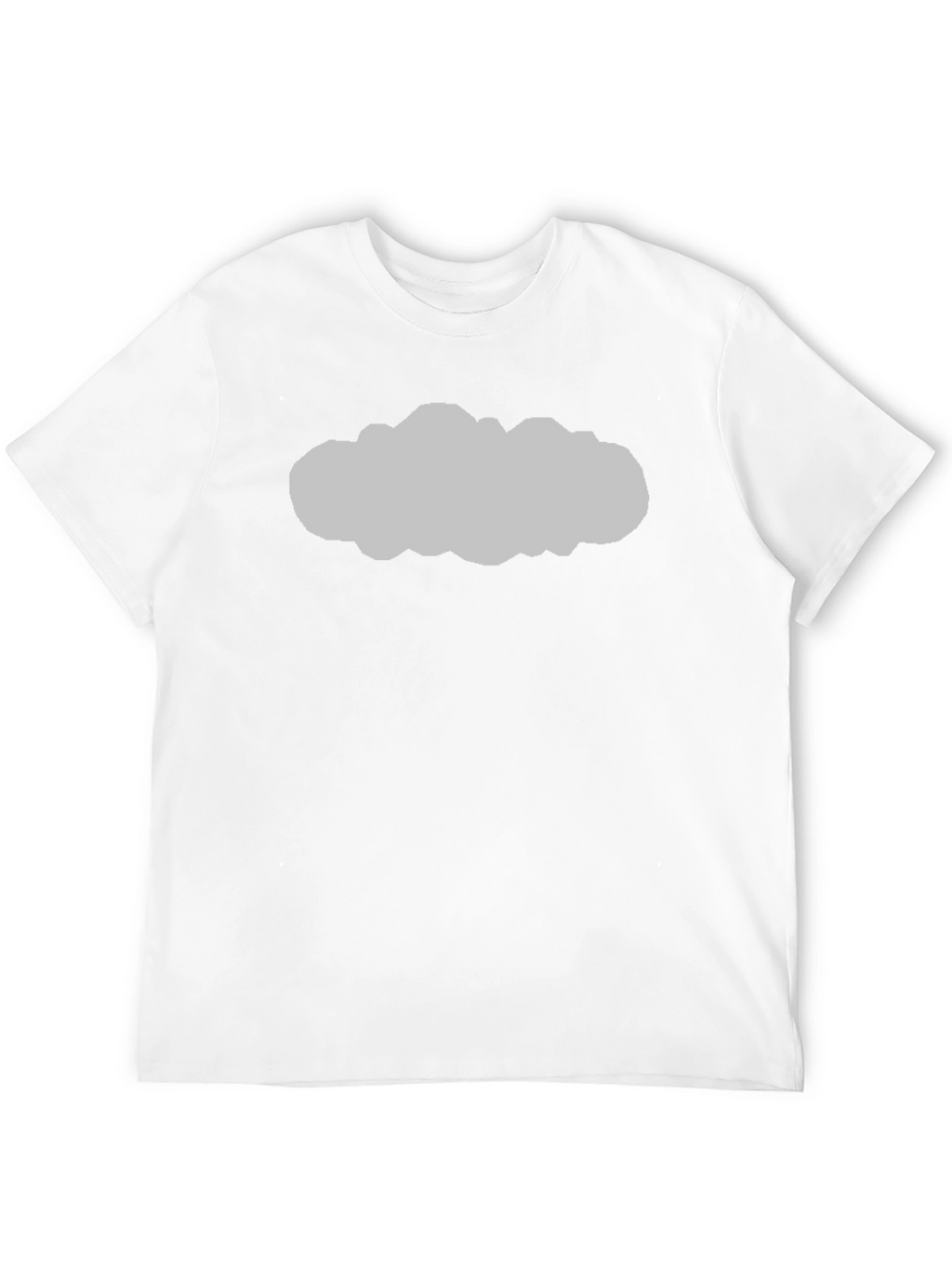 Mens Black T-Shirt with Cloud Graphic