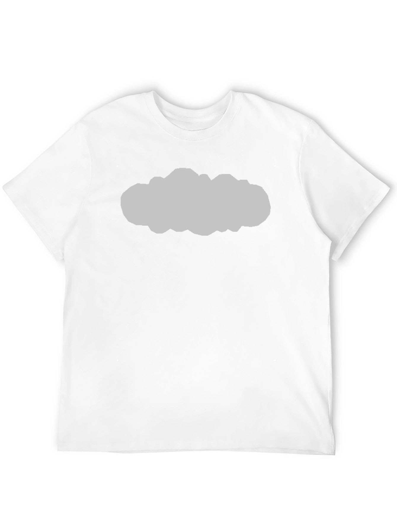 Mens Black T-Shirt with Cloud Graphic