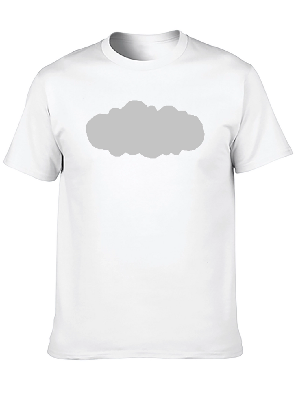 Mens Black T-Shirt with Cloud Graphic