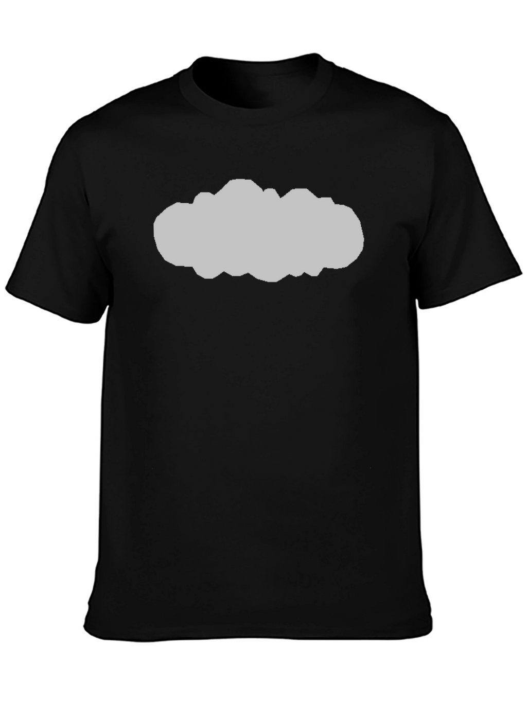 Mens Black T-Shirt with Cloud Graphic