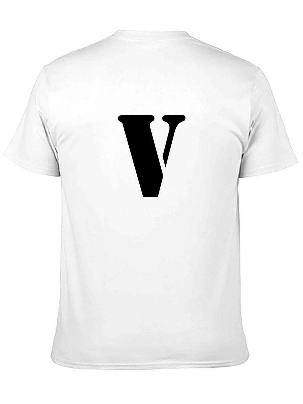 Mens Black T-Shirt with V Design