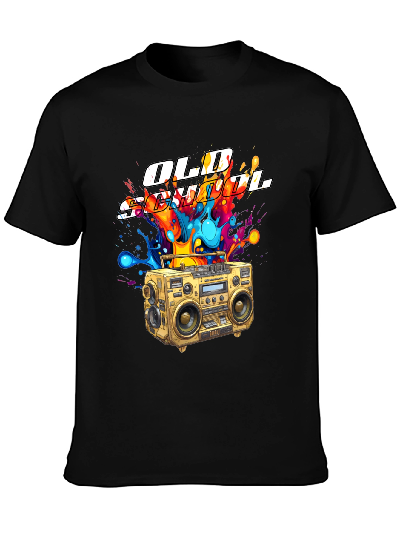 Old School Boombox Graphic T-Shirt