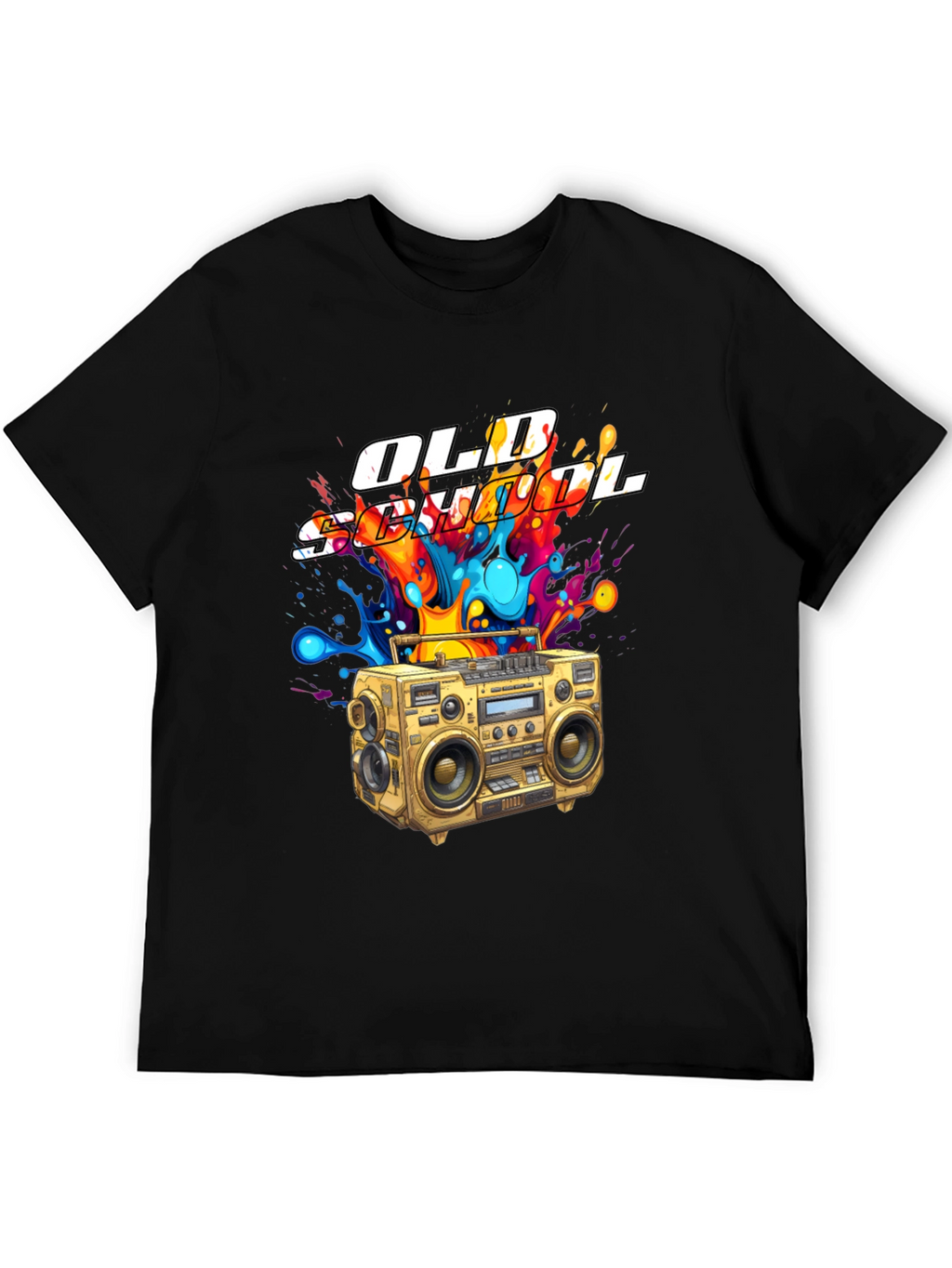 Old School Boombox Graphic T-Shirt