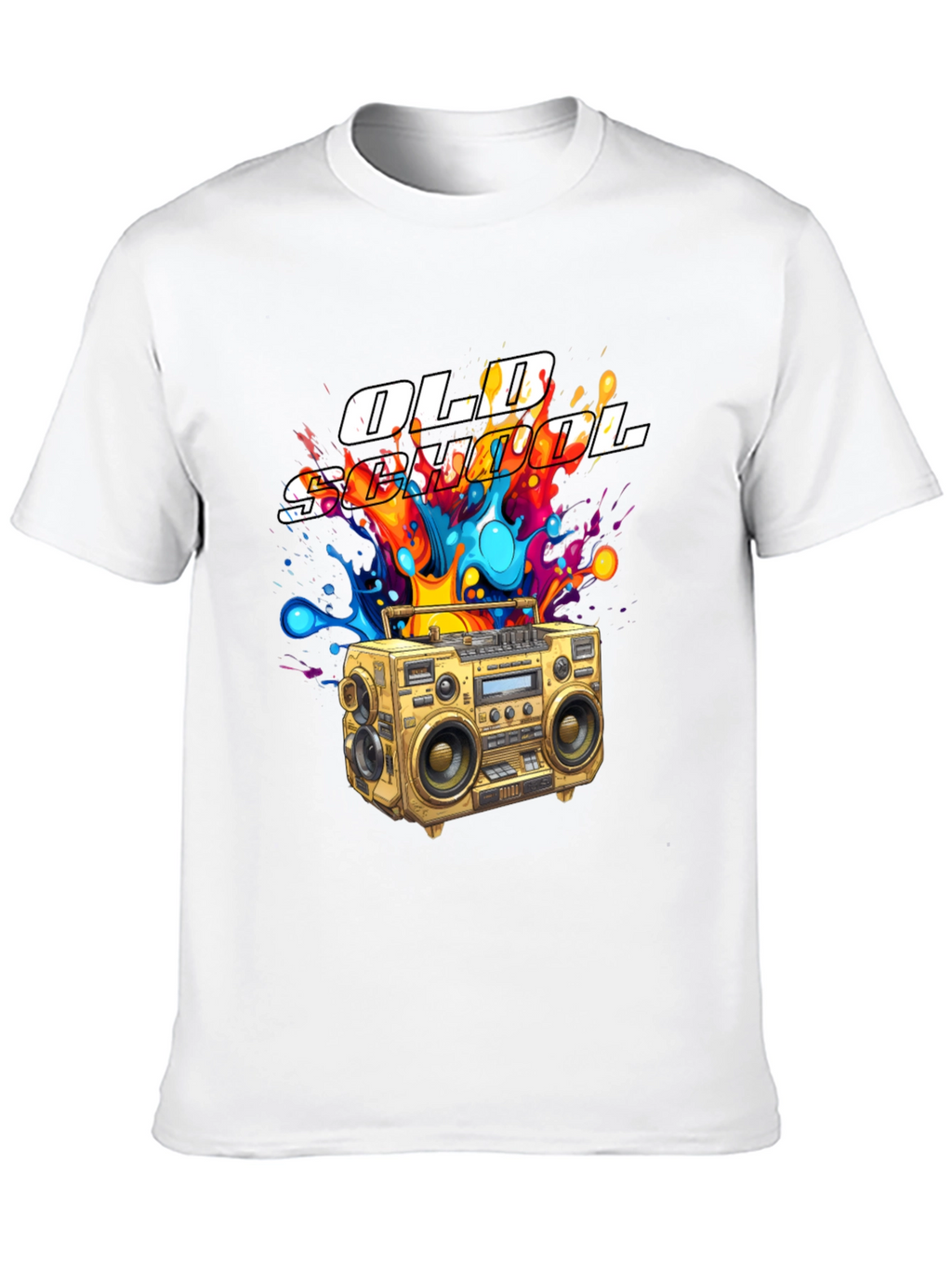Old School Boombox Graphic T-Shirt