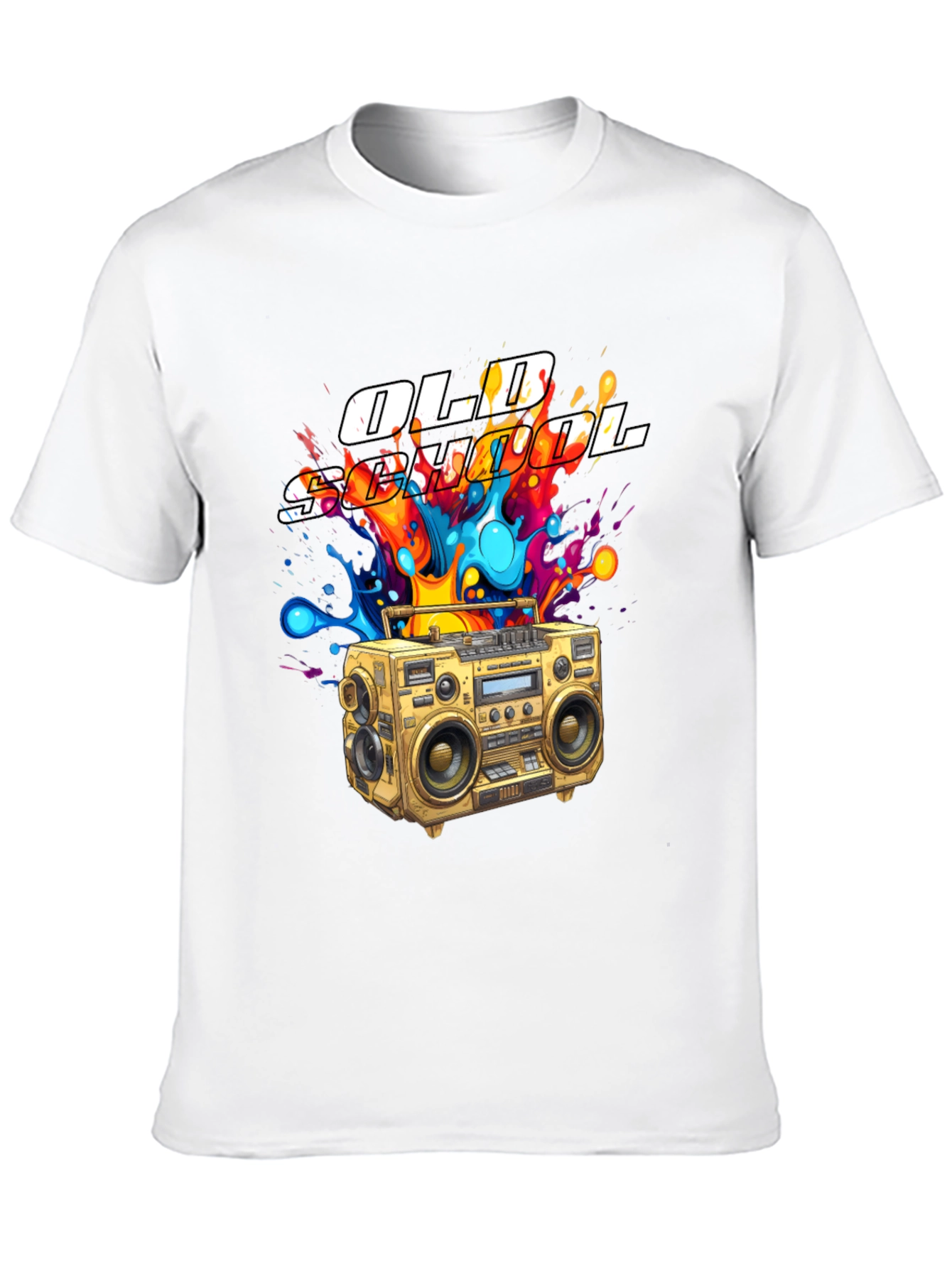 Old School Boombox Graphic T-Shirt